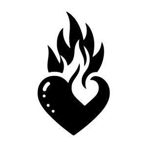 Fiery Heart Illustration