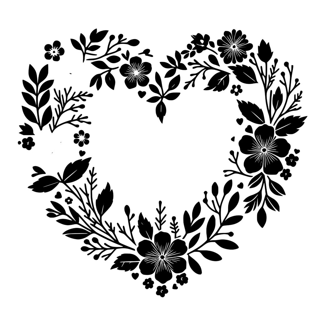 Floral Heart Mandala Design | SVG, PNG, DXF for Cricut & Glowforge