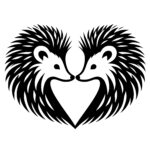Hedgehog Heart Shape