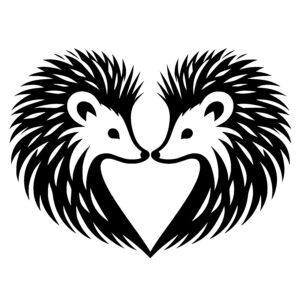 Hedgehog Heart Shape