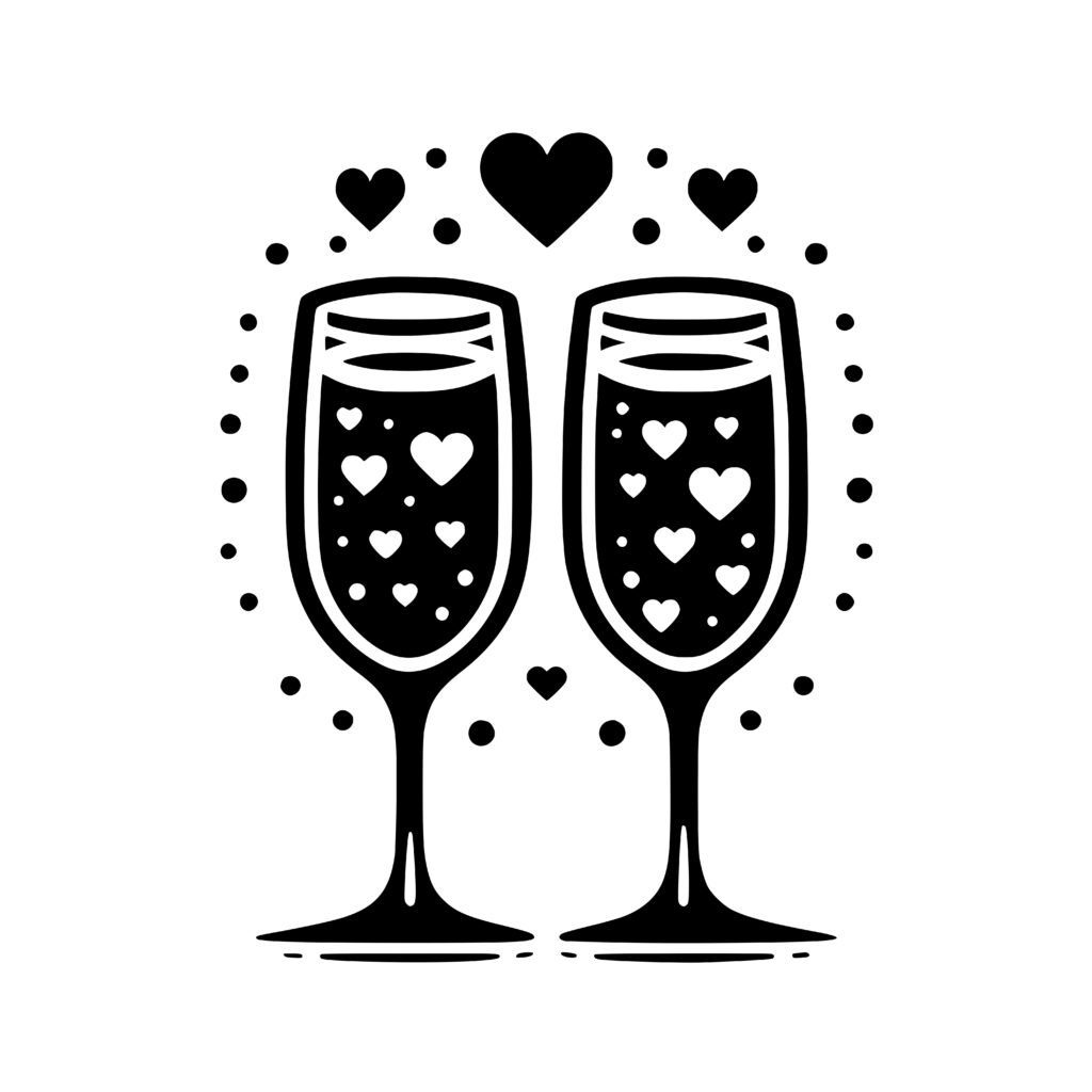 Celebration Toast SVG PNG DXF File for Cricut Silhouette Laser Machines