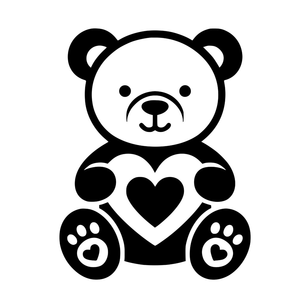 Heart Hug Teddy Svg - Perfect For Cricut, Silhouette, Laser