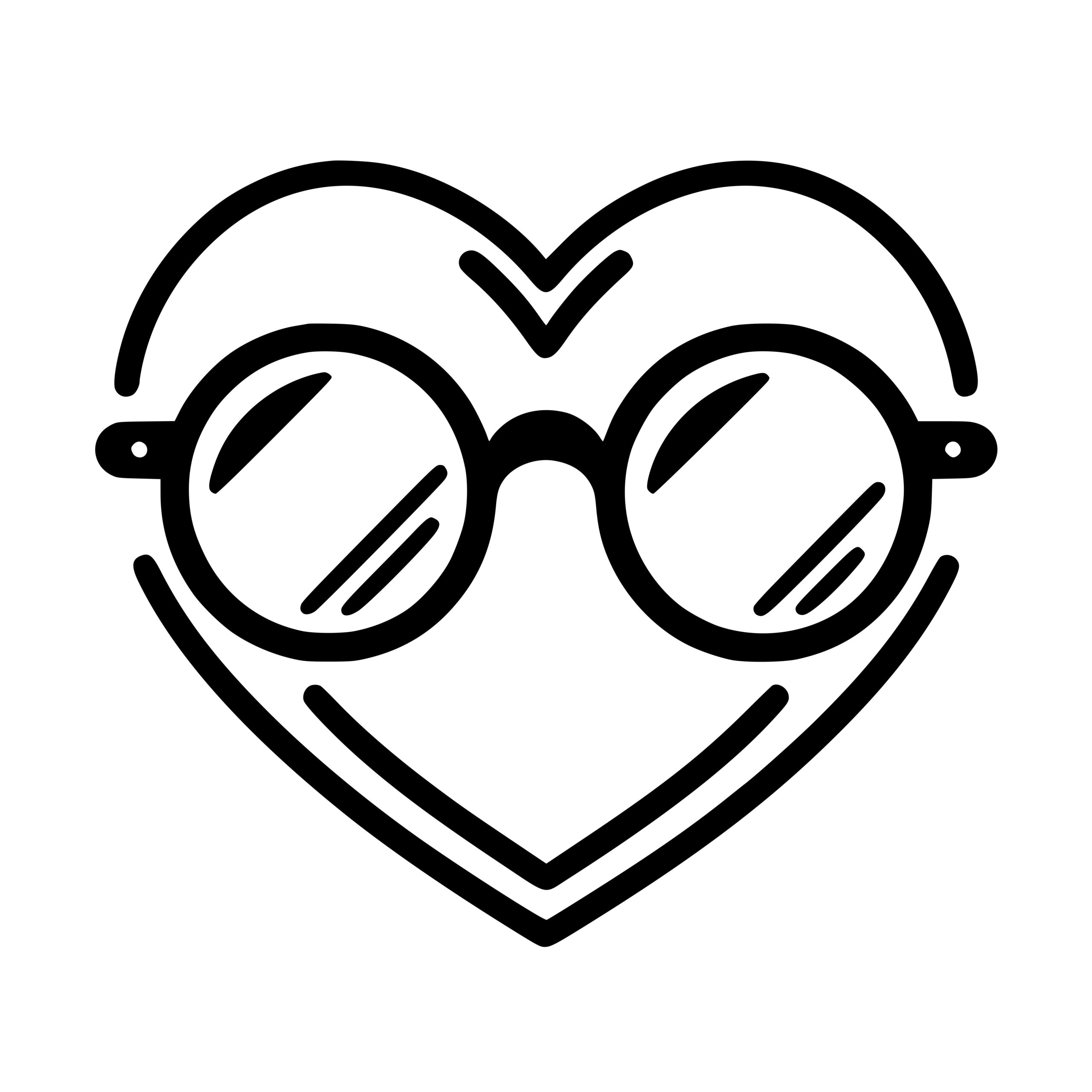 Heart Glasses Design for Cricut, Silhouette, Laser Machines - Instant