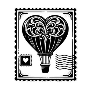 Heart Balloon Post Card