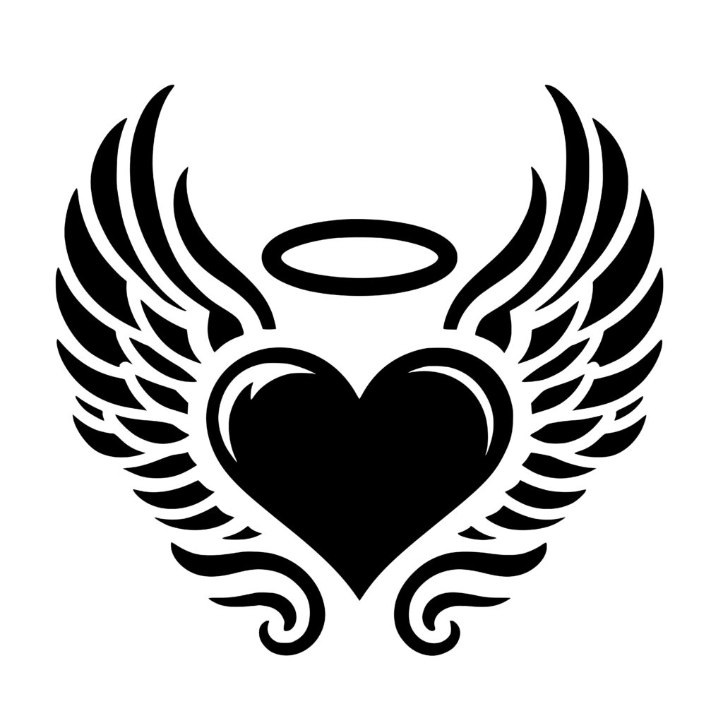 Heavenly Heart Wings SVG File for Cricut, Laser, Silhouette, Cameo