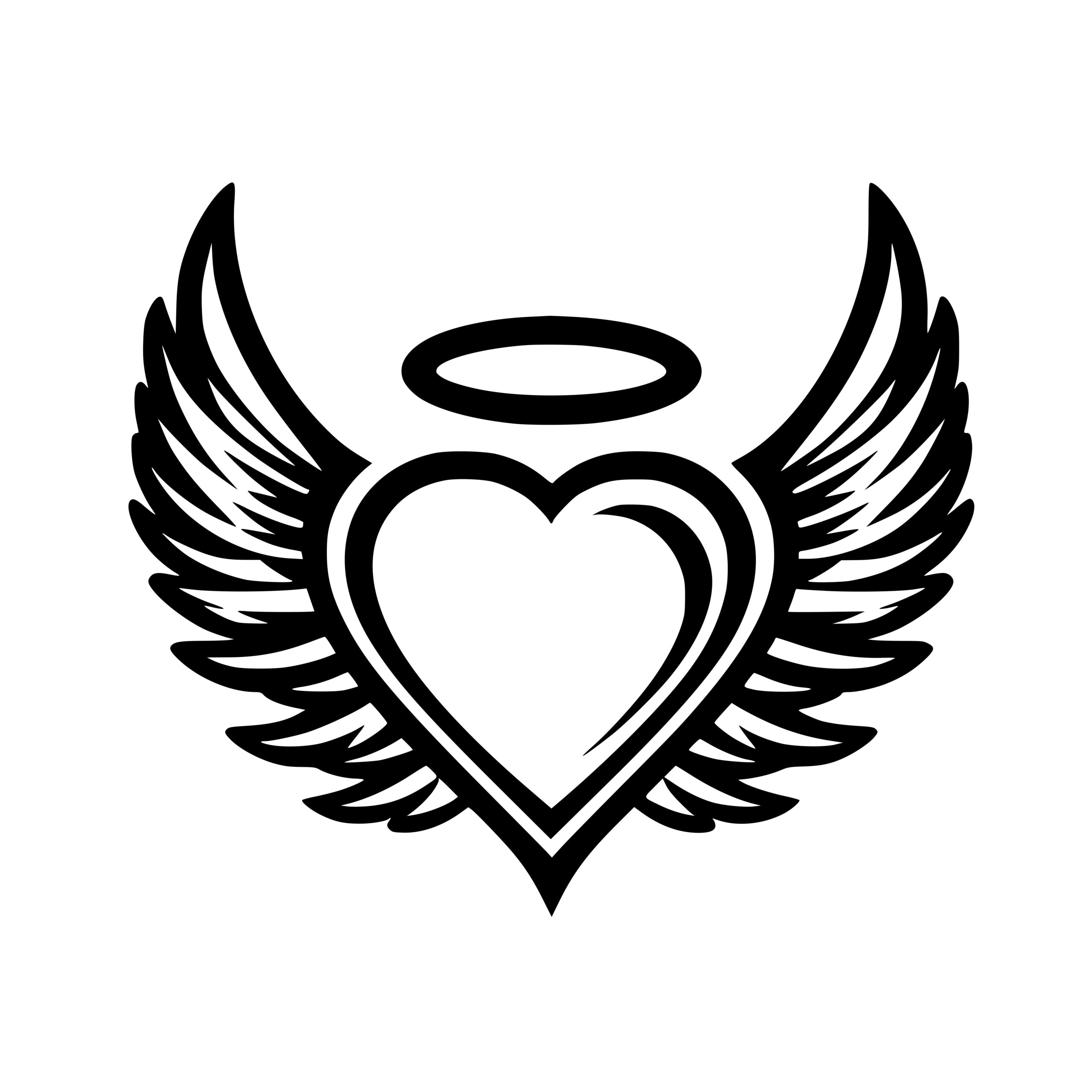 Heavenly Heart SVG Design for Cricut, Silhouette, Laser Machines