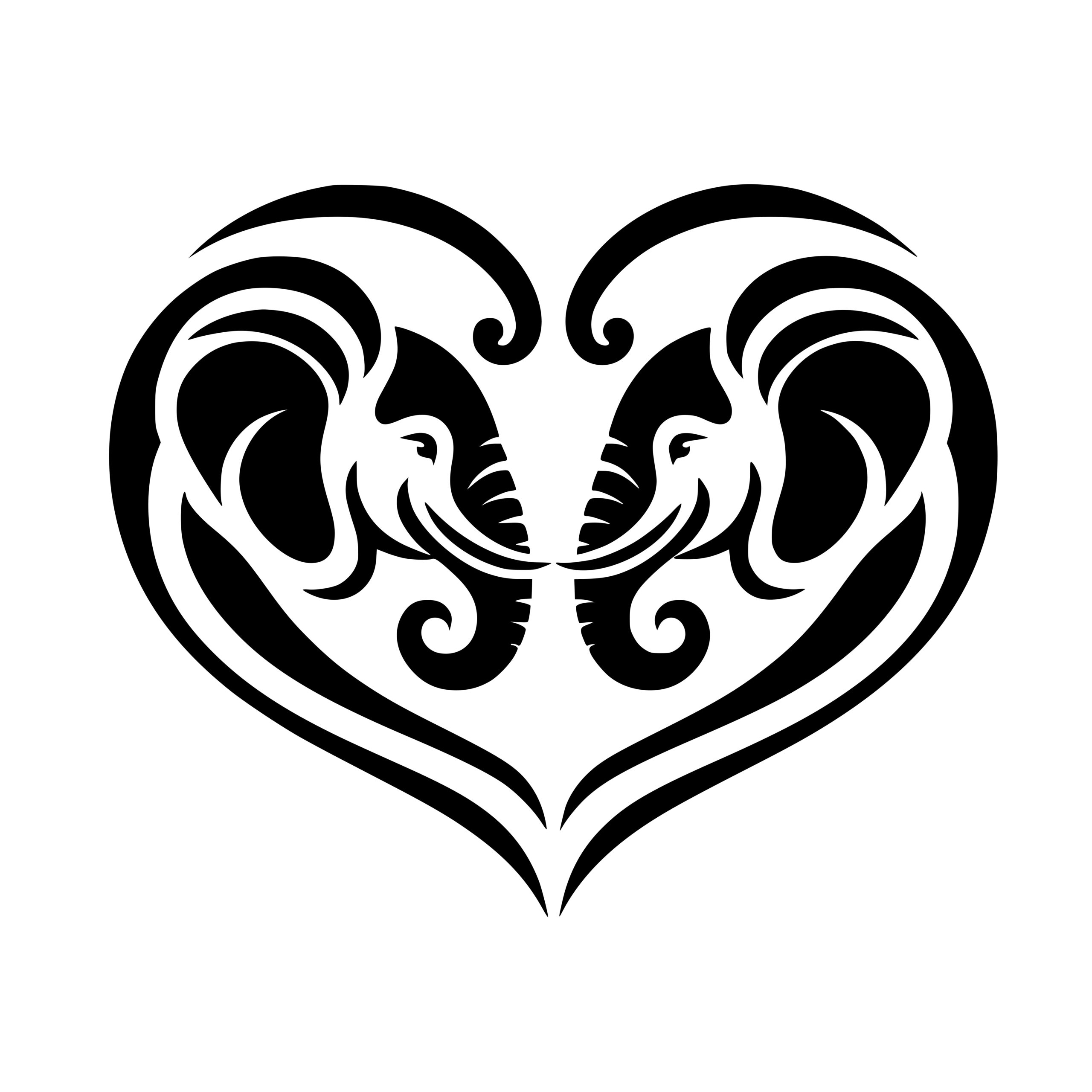 Elephant Heart Bond SVG File for Cricut, Laser, Silhouette, Cameo