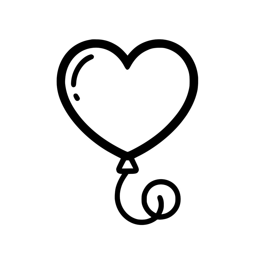 Heart Balloon SVG Design for Cricut, Silhouette & Laser Machines