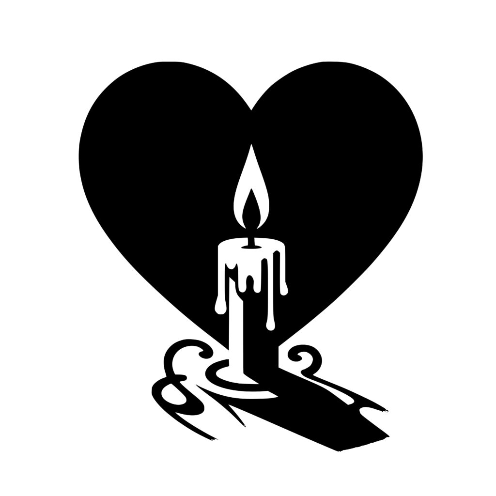 Glowing Heart Candle SVG File for Cricut, Laser, Silhouette, Cameo