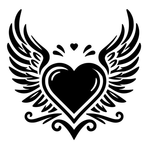 Heart Wings SVG File for Cricut, Laser, Silhouette, Cameo