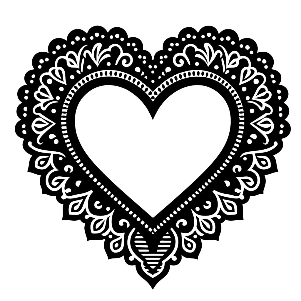 Lace Heart Doily Graphic for Cricut, Silhouette, Laser Machines