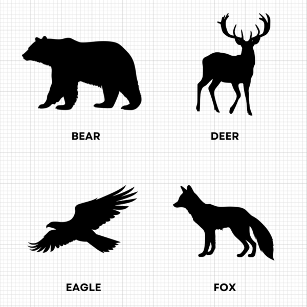 Woodland Animals Silhouette