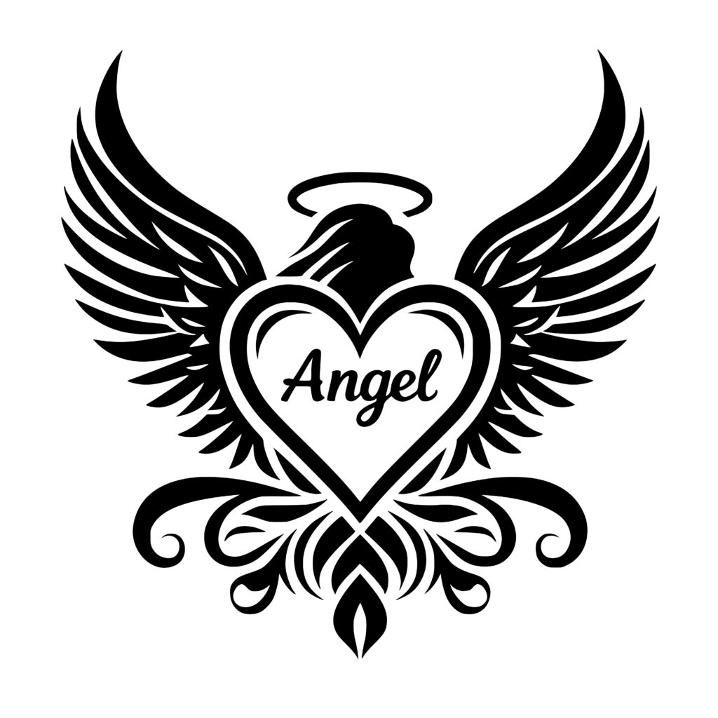 Angel Heart SVG File for Cricut, Laser, Silhouette, Cameo