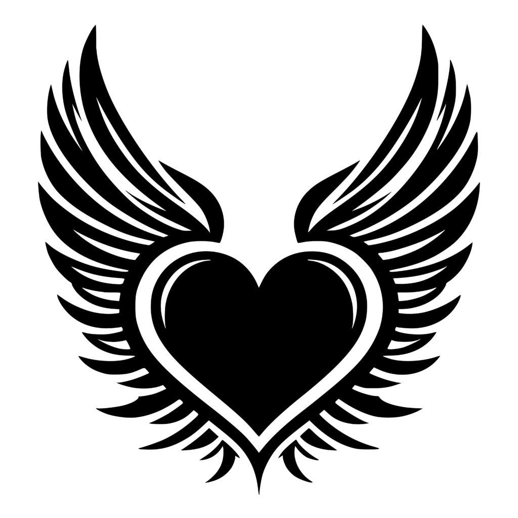 Heart Wings SVG File for Cricut, Laser, Silhouette, Cameo