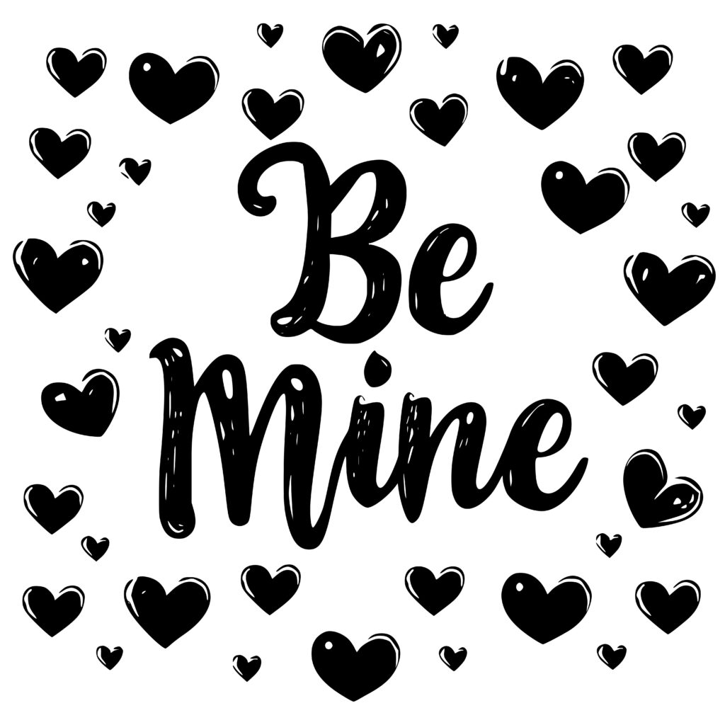 Be Mine Hearts SVG Design - Compatible with Cricut & Silhouette