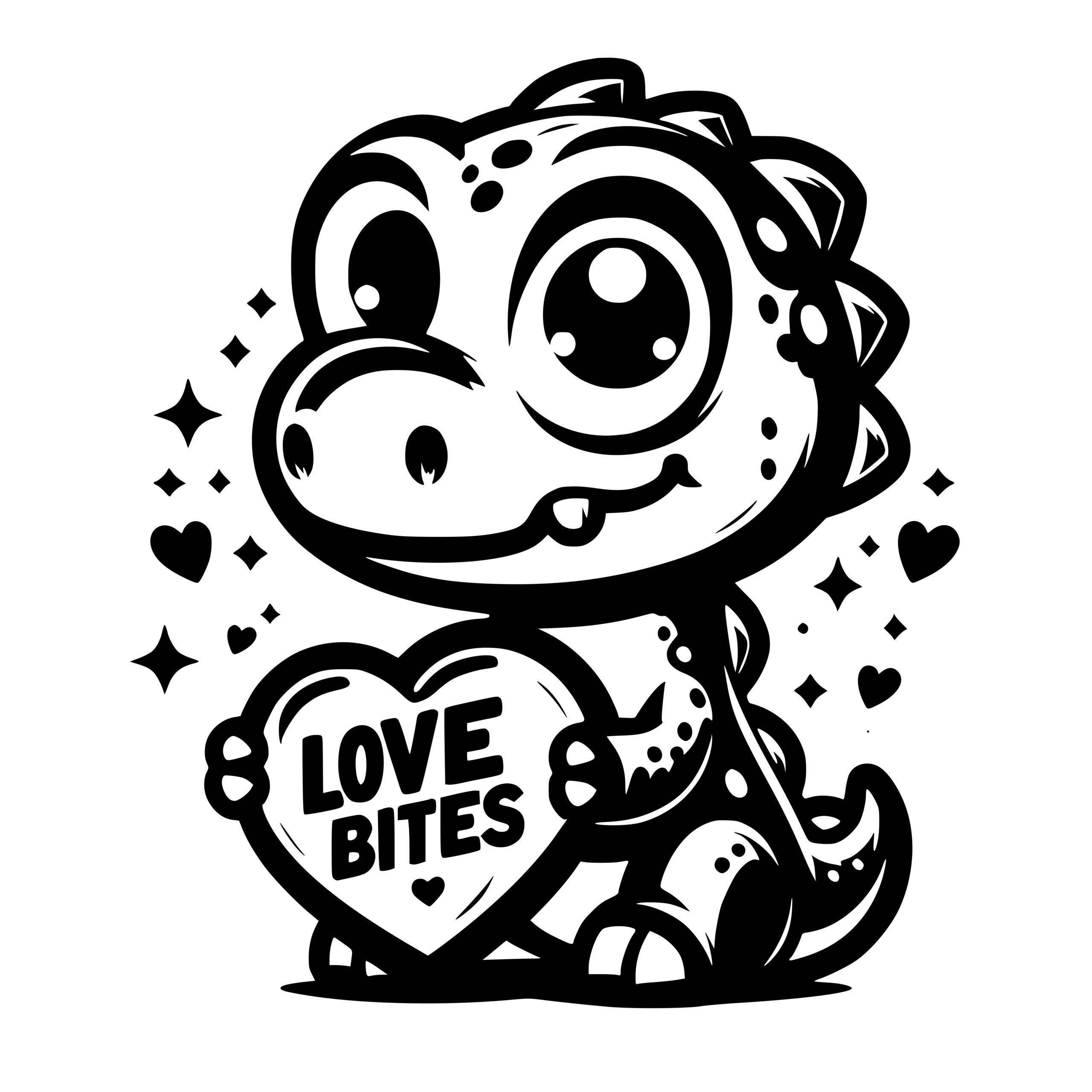 Love Bites Dinosaur SVG: An Enchanting Design for Creative Expressions