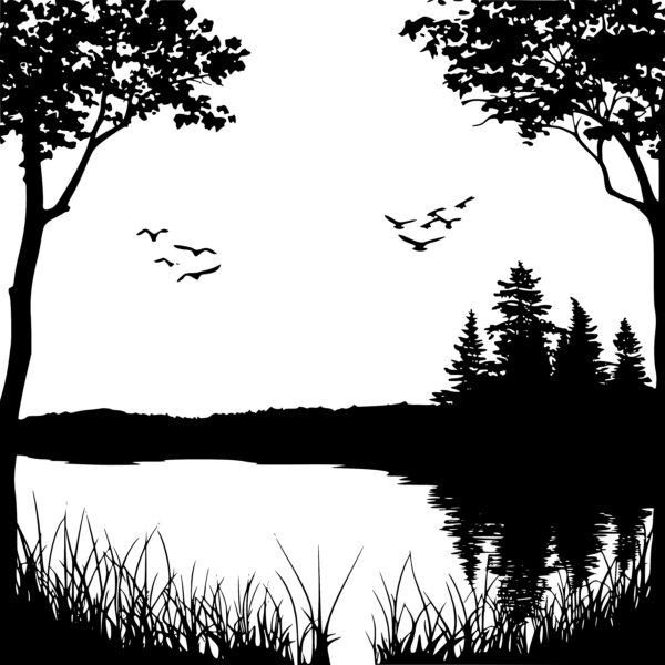 Lake of Tranquility SVG Design for Cricut, Silhouette & Laser