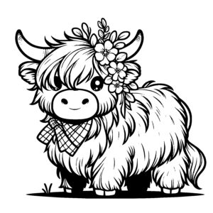 Floral Crown Highland Cow