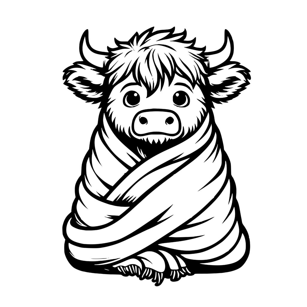 Cozy Cow Blanket SVG File for Cricut, Laser, Silhouette, Cameo