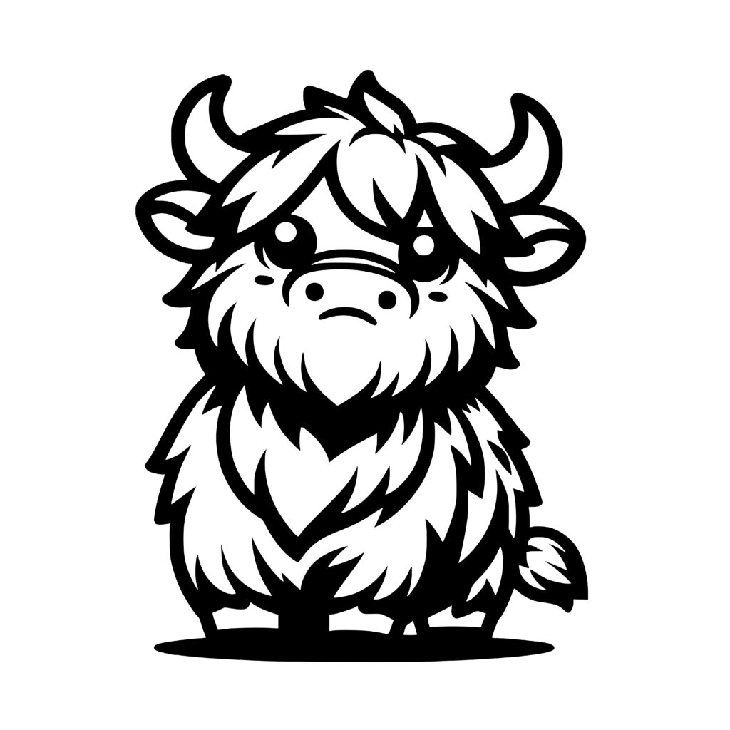 Furry Cow SVG Design for Cricut, Silhouette, Laser Machines