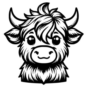 Fluffy Highland Cow