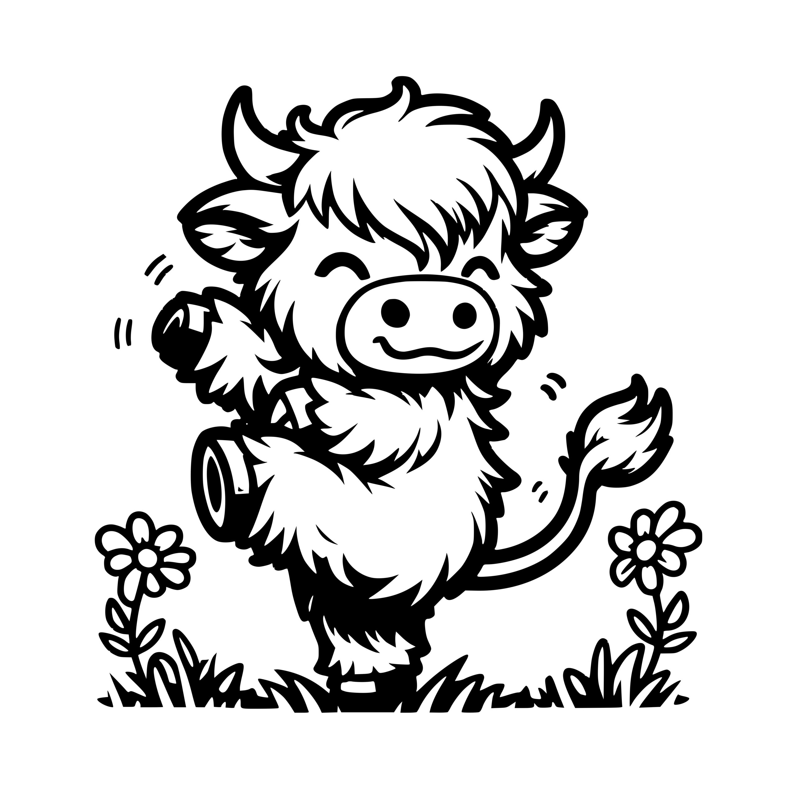 Dancing Cow SVG Design for Cricut, Silhouette, Glowforge Use