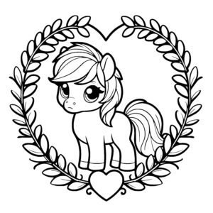 Pony Heart Wreath