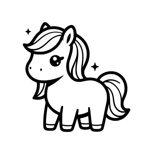 Adorable Pony SVG File for Cricut, Laser, Silhouette, Cameo