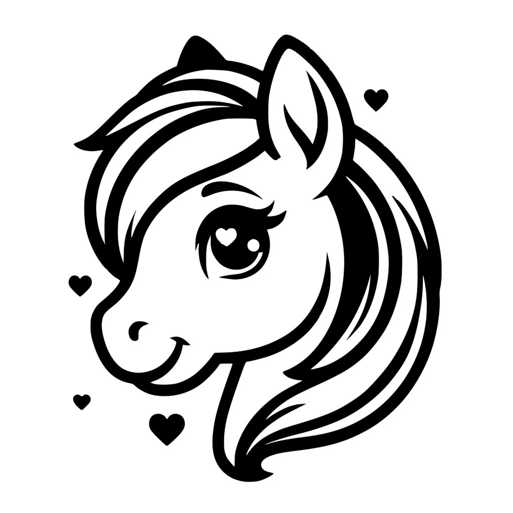 Heartfelt Pony SVG File for Cricut, Laser, Silhouette, Cameo