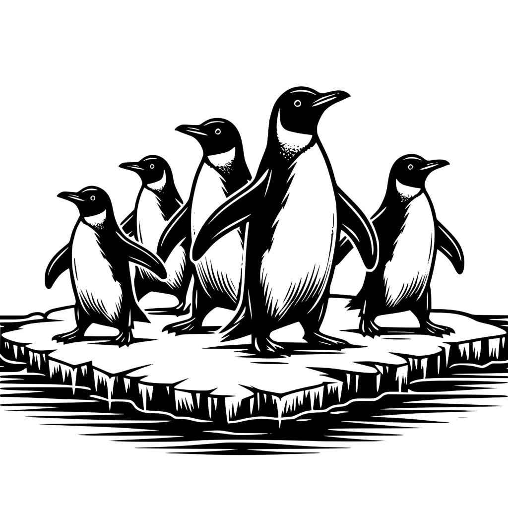 Penguin Family Design for Cricut, Silhouette, Laser Machines - SVG/PNG