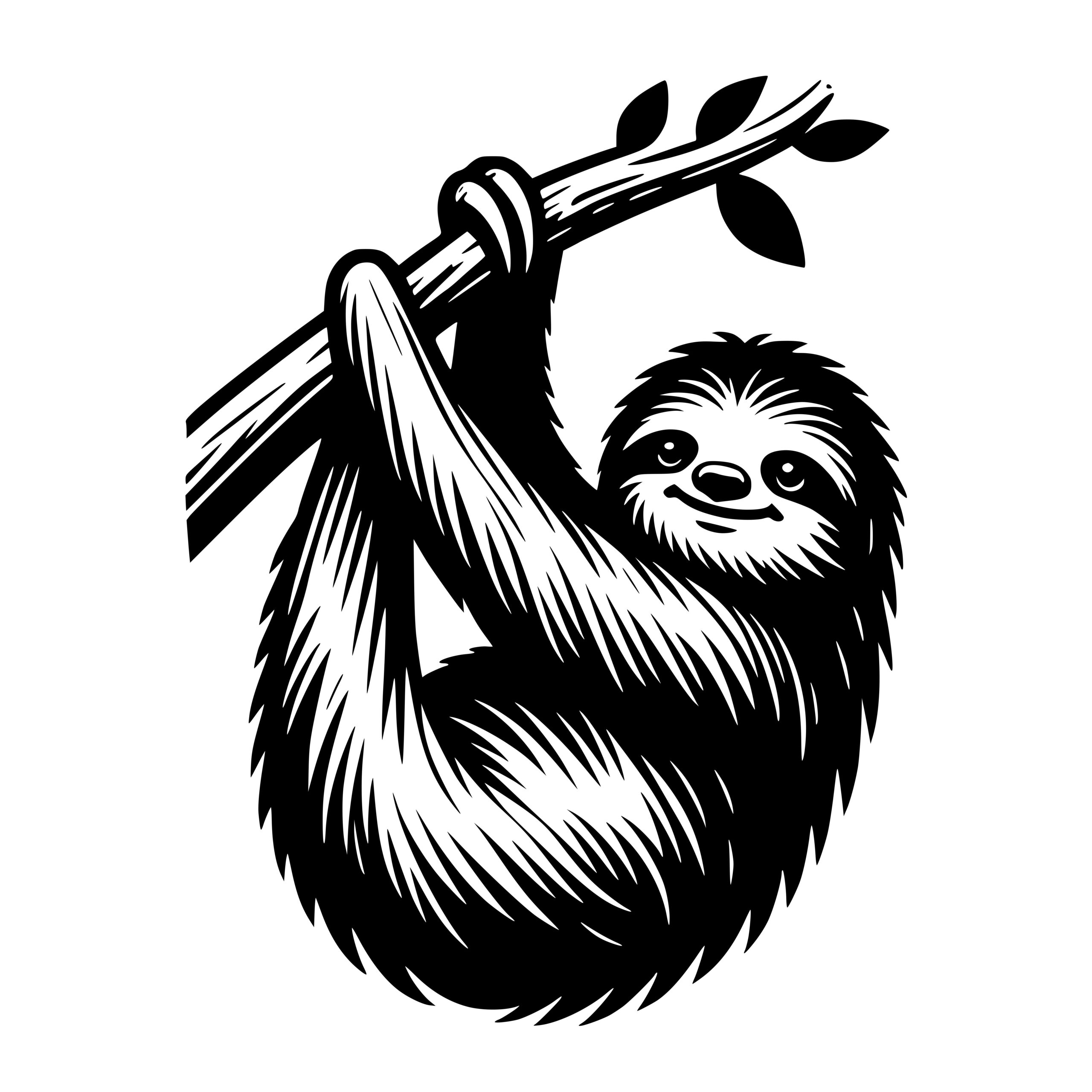 Chillin’ Sloth SVG File for Cricut, Laser, Silhouette, Cameo