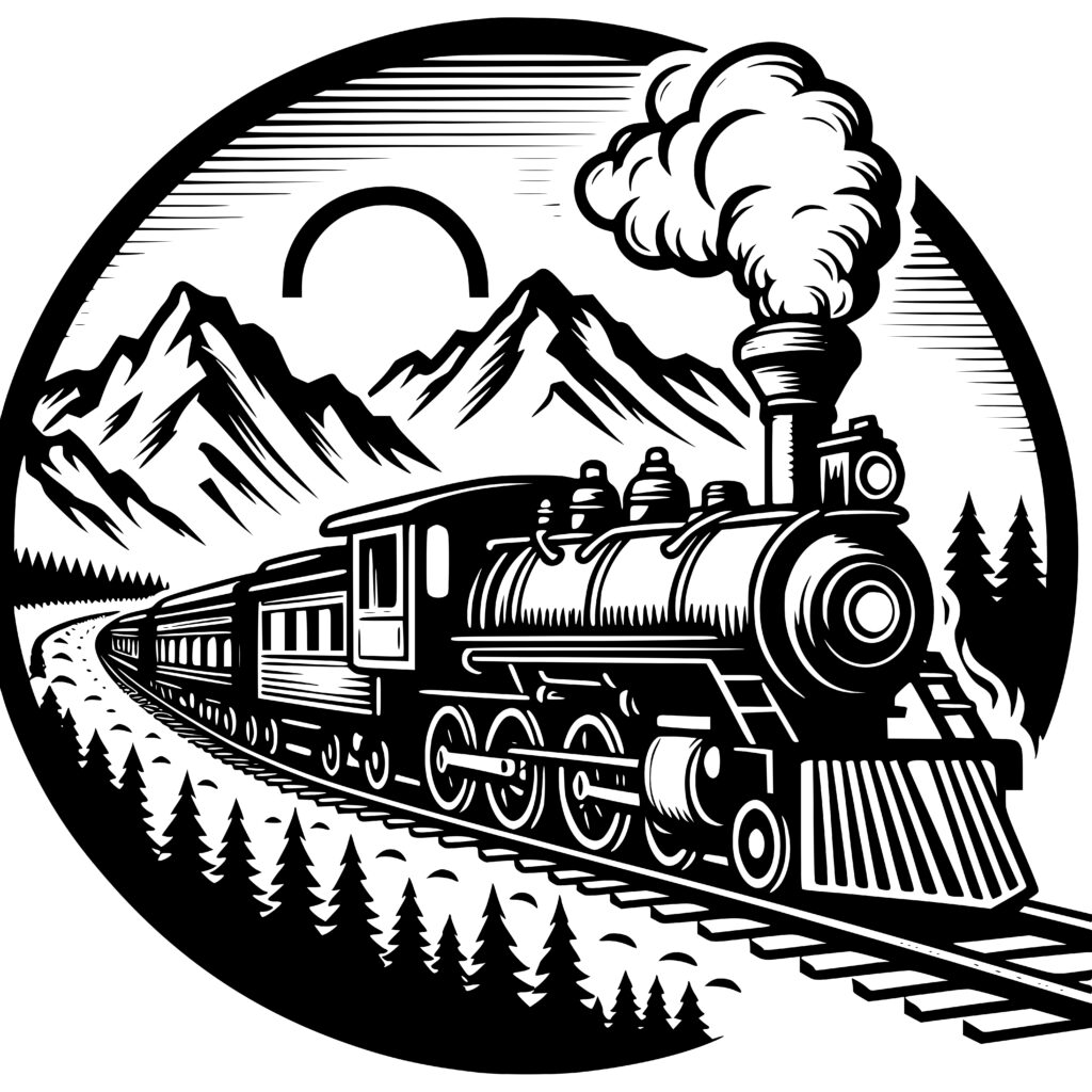 Steam Train Adventure SVG Graphic for Cricut, Silhouette, Laser Machines