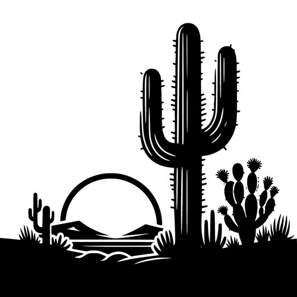 Desert Sunset SVG File for Cricut, Laser, Silhouette, Cameo