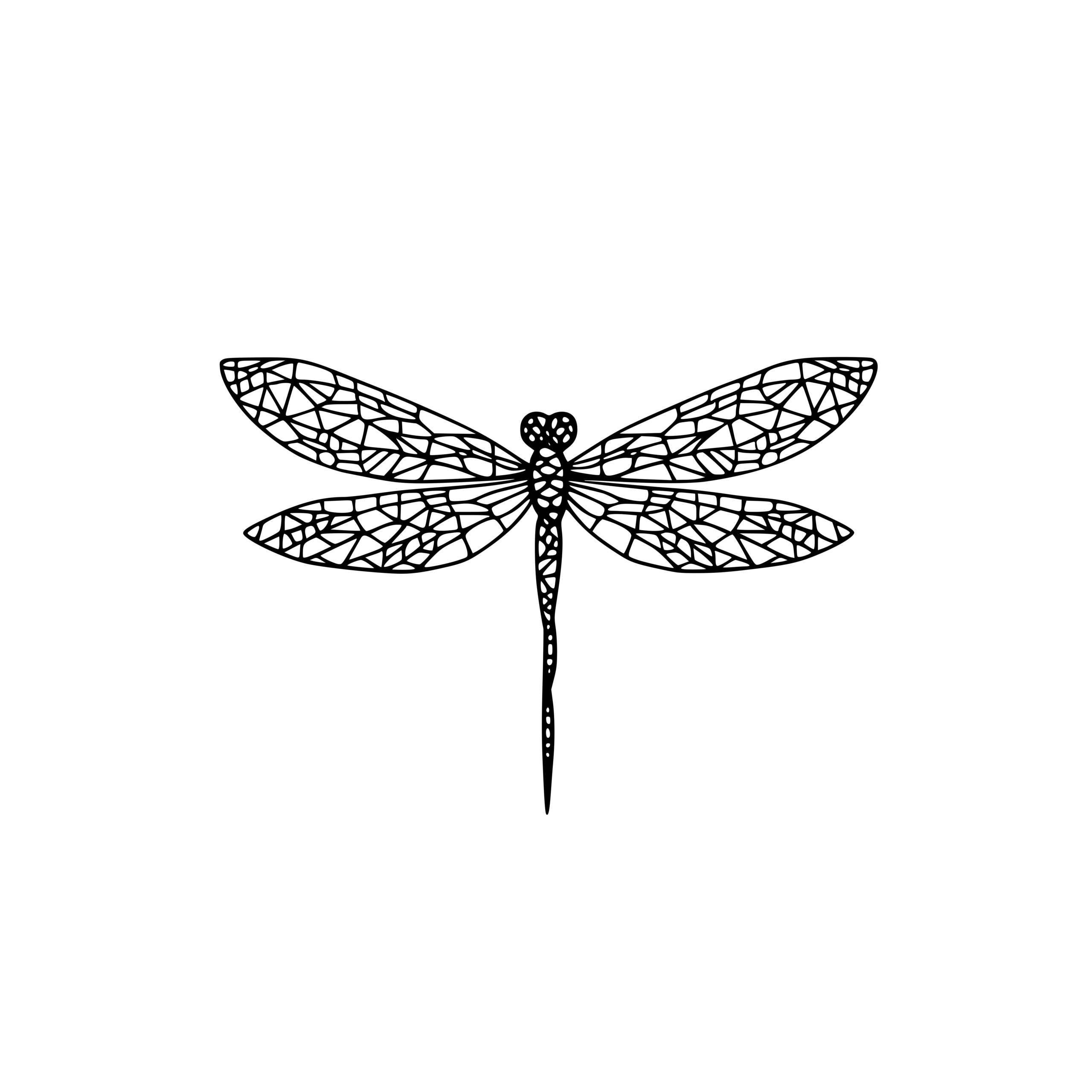 Geometric Dragonfly Design | SVG PNG DXF | Cricut & Laser Use