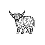 Geometric Highland Cow