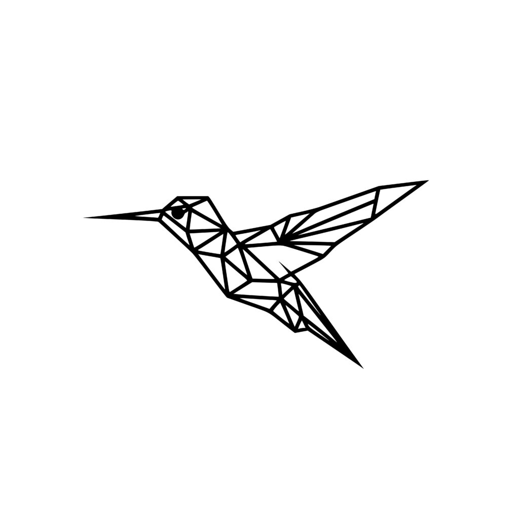 Geometric Hummingbird SVG - Instant Download for Cricut, Silhouette