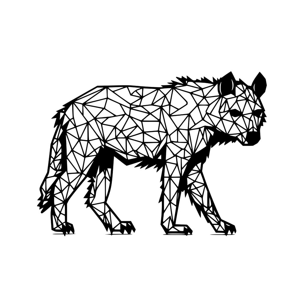 Hyena Strides Geometric Design for Cricut, Silhouette, Laser Machines