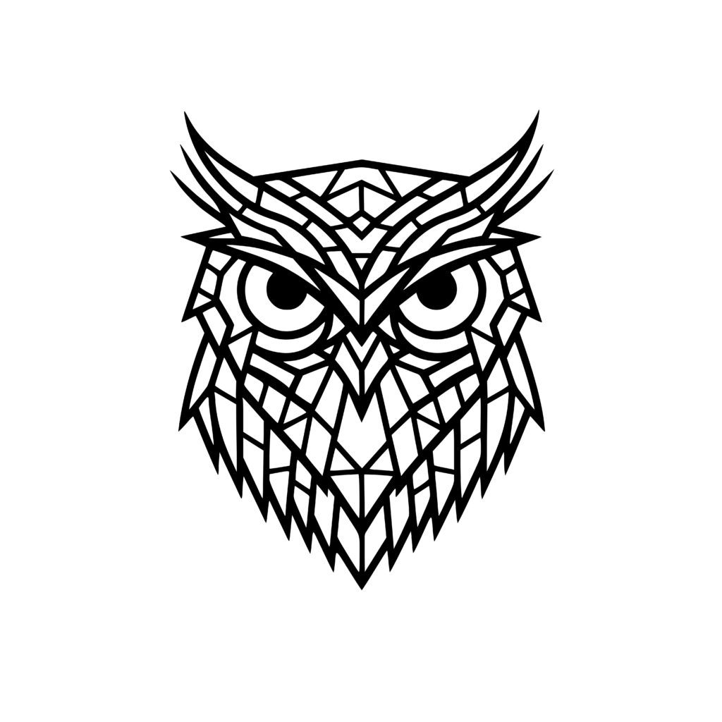 Bold Owl Face SVG for Cricut, Silhouette, Laser Machines