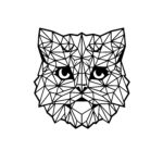 Geometric Cat Face