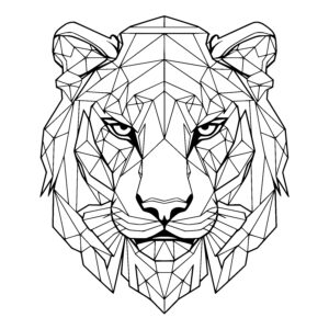 Geometric Tiger Portrait