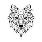 Geometric Wolf Face