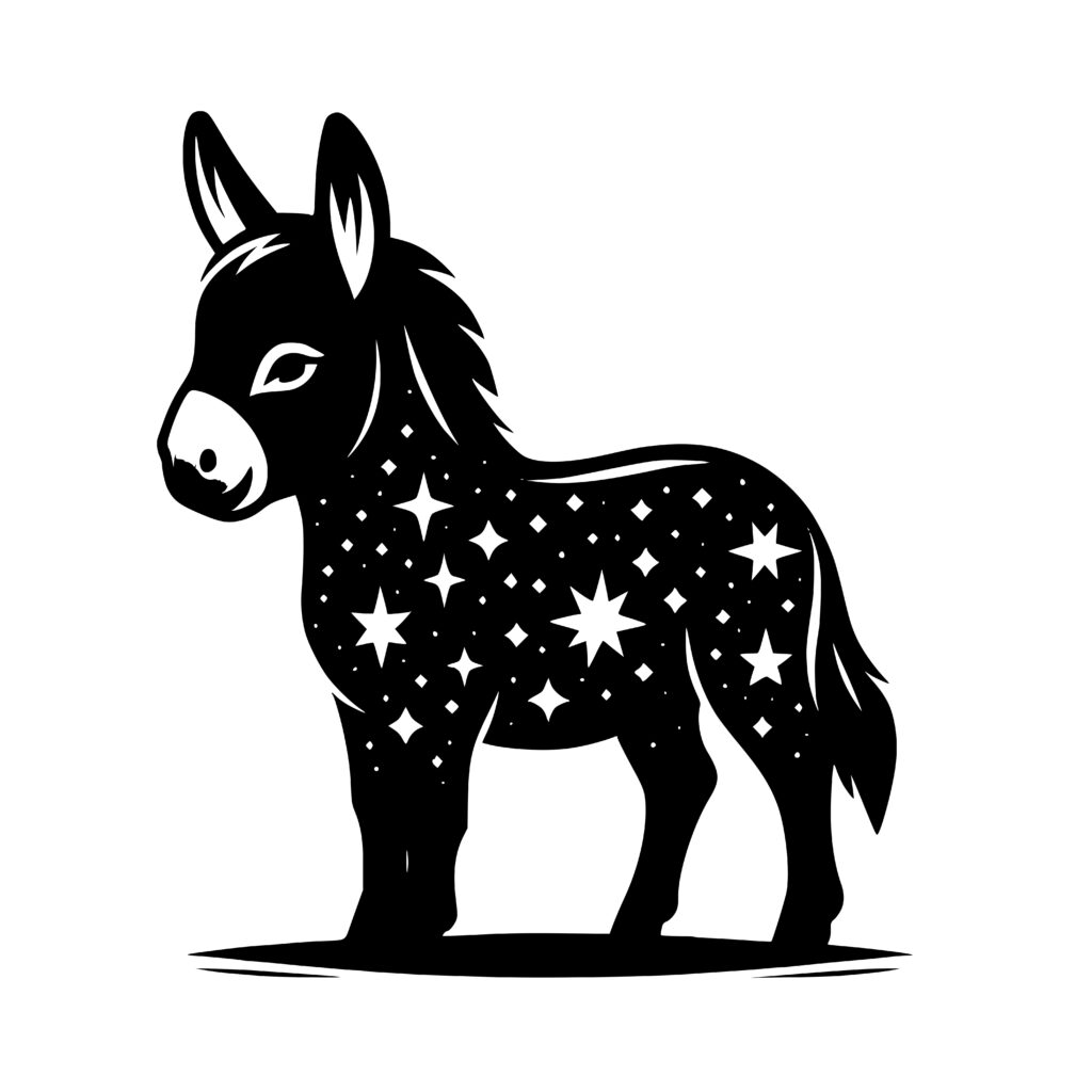 Starry Donkey SVG Design for Cricut, Silhouette, Glowforge Projects