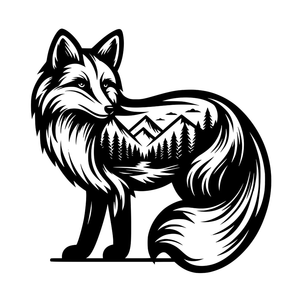 Download Fox Mountain Wilderness Design - SVG, PNG, DXF Files
