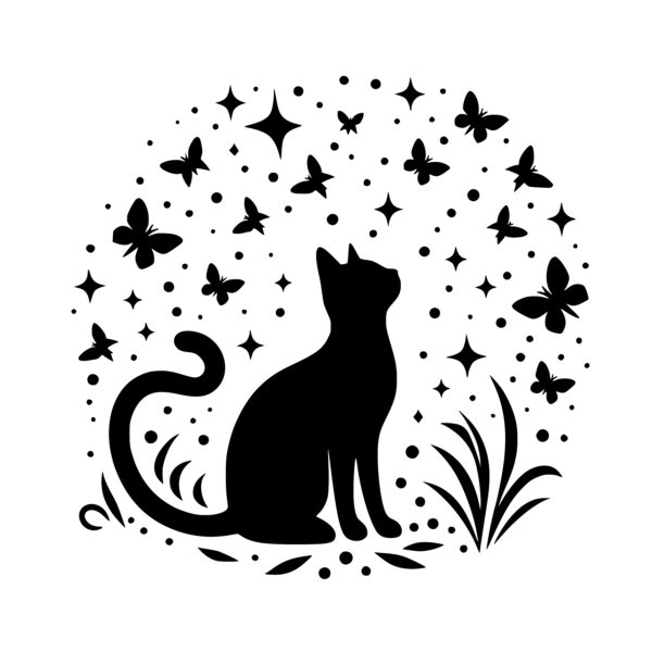 Whiskered Butterfly Watcher Design: SVG, PNG for Cricut & Laser Machines