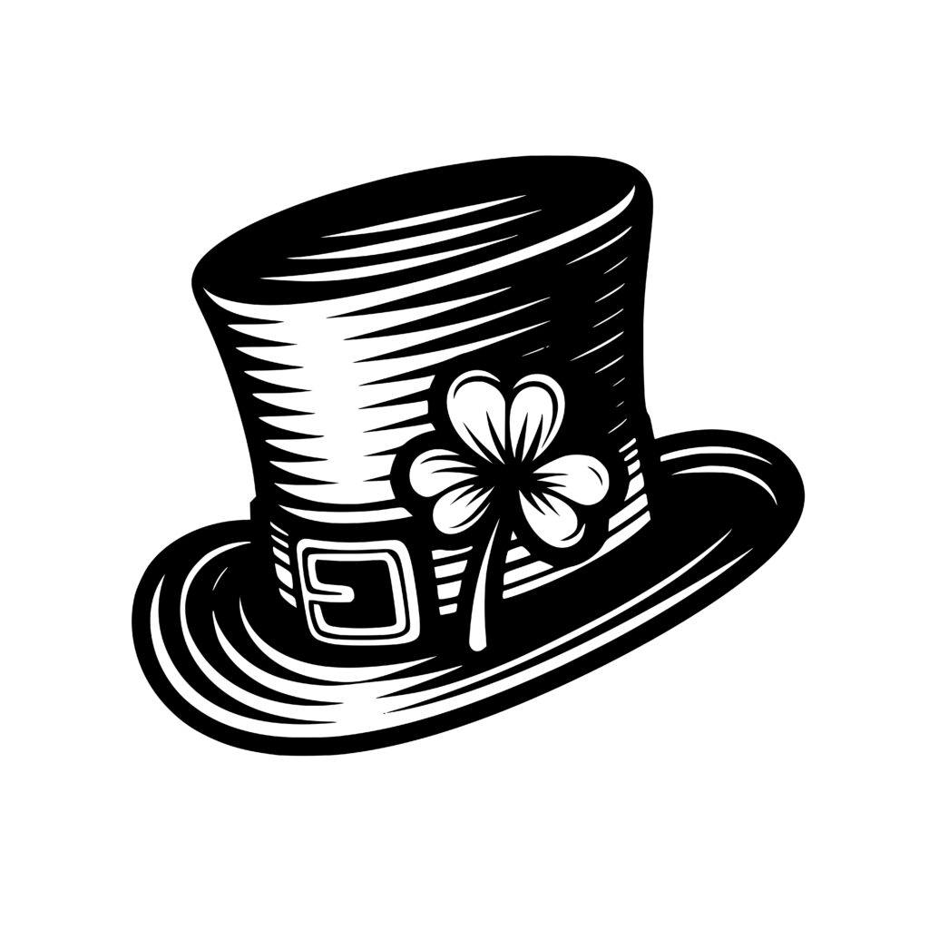 st paddys day hat drawing