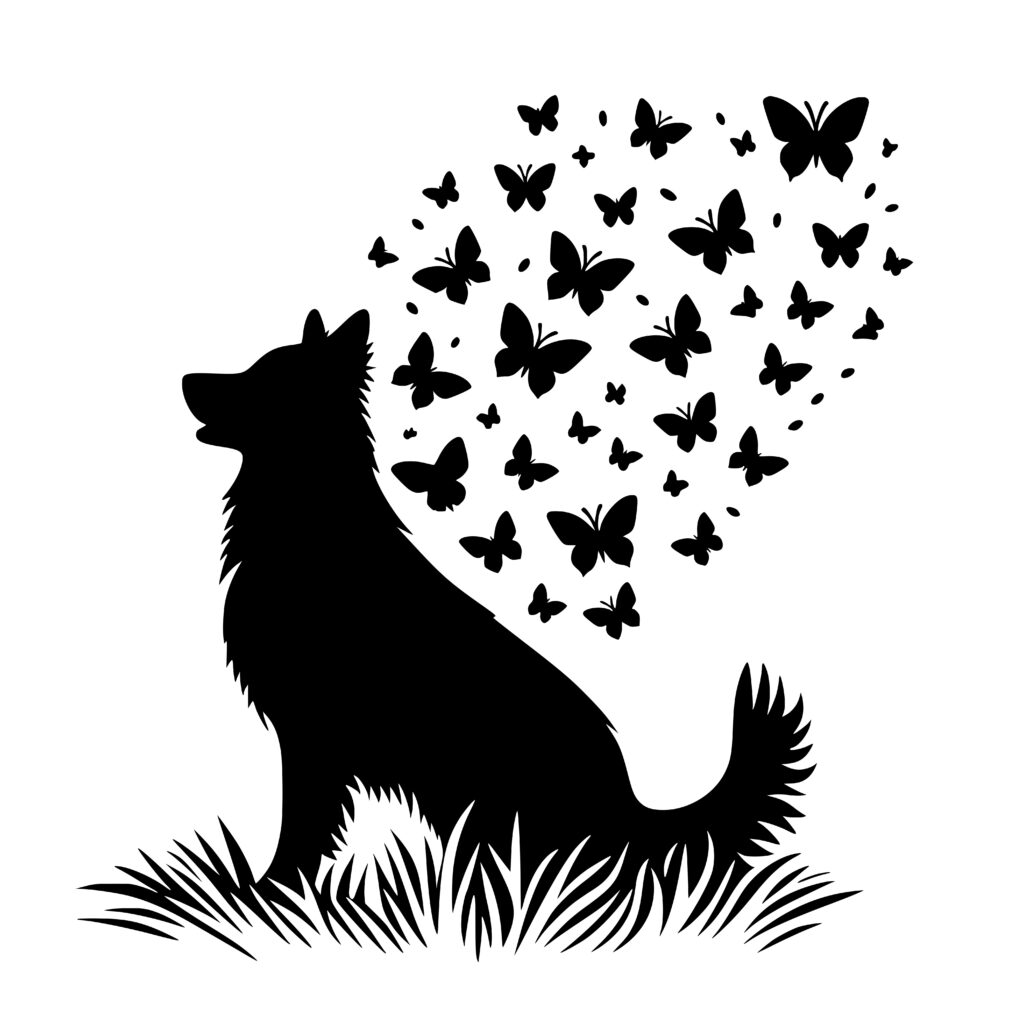Butterfly Wonderland Dog SVG Design for Cricut Silhouette Laser Machines