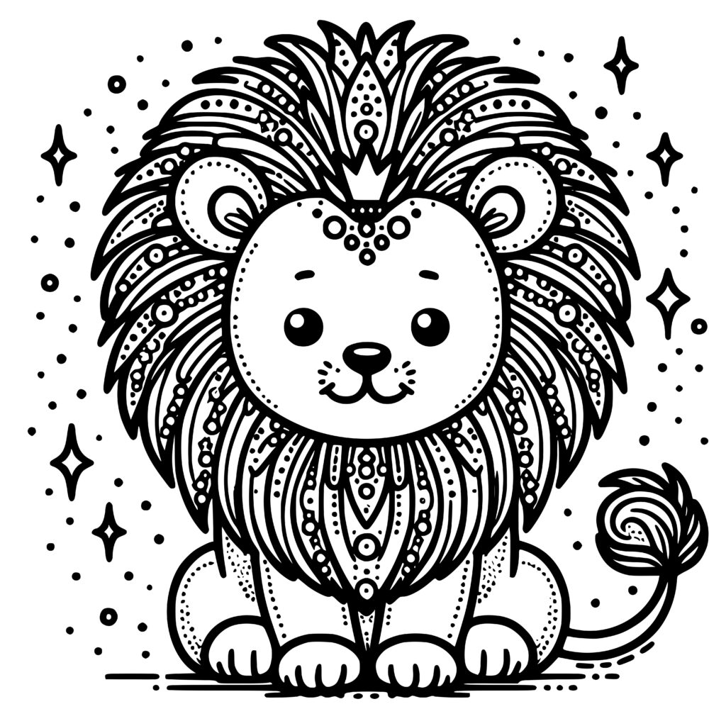 Starlight Lion Design: SVG, PNG, DXF for Cricut & Glowforge