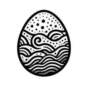 Decorated Wavey Egg