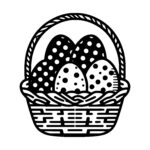 Spotted Easter Eggs Basket