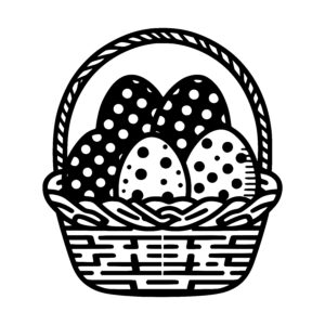 Spotted Easter Eggs Basket